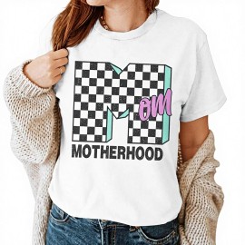 Cute 100% Cotton Mom T-Shirts-Mother's Day Gifts for WomenColor: Mom shirt 7, Size: M