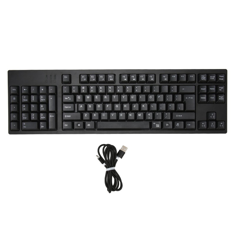 109 Key Left Hand Keyboard USB Wired 2 HUB Keyboard