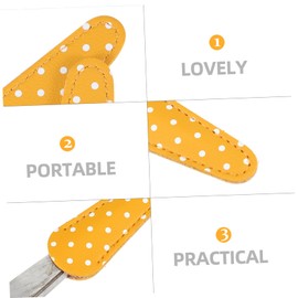 SHINEOFI 2pcs Scissor Leather Protective Cover for Safe Storage Durable Sewing Scissor Sheath with Retro Design Protector for Home and Professional Use