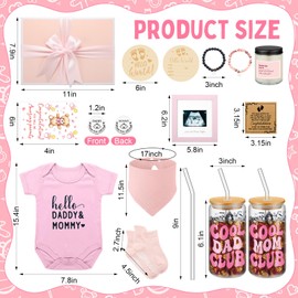 Honeydak 13 Pcs Newborn Girl Gift for Baby Showers, Gender Reveal Pregnancy Gift for First Time Parents Complete New Mom Care Package for After Baby