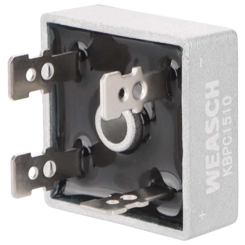 Weasch 2Pcs Bridge Rectifier Diode, KBPC1510, AC to DC, 1000V