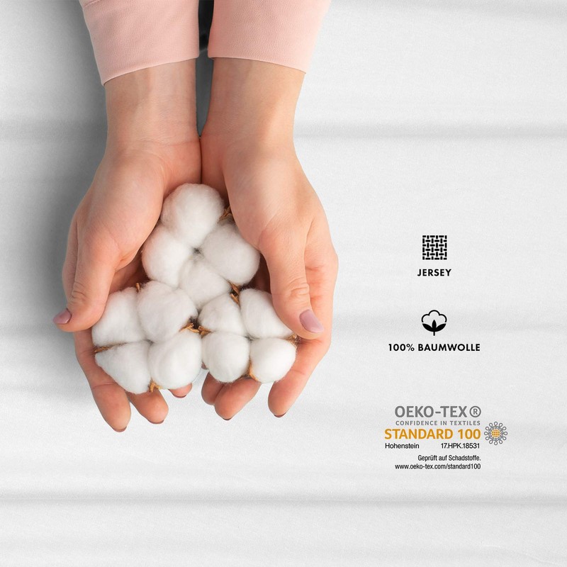 Jacobson jersey fitted sheet, cotton bed sheet