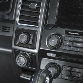 XtremeTrux 15-19 Ford F150 Black Wood Grain 4x4 4wd Switch Dashboard Bezel Trim Cover