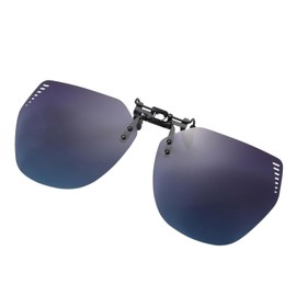 Long Keeper Sonnenbrillen Aufsatz Brille Sonnenbrille Clip Polarisierte für Herren Damen Randlose Polygon Sonnenbrille Clip On für Brille, 60MM (Allmähliches Grau)