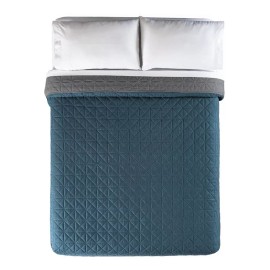 Vianney Edredón Matrimonial Cobalto 2 Vistas Azul/ Gris Vianney