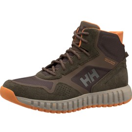 Helly-Hansen Monashee ULLR HELLY TECH Men's Waterproof Hiking Boots, HH Seam-Shield, Premium Suede, LWG Leather, PFC-Free DWR, 707 Espresso/Marmalade/Alu - 11