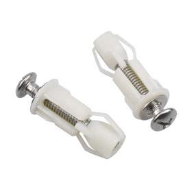 ieron 2pcs Toilet Seat Hinges Screws, Toilet Lid Screws Fittings and Fixtures Stainless Steel Top Fixing Expanding Nylon Nuts Fixing Bolt for Covers Blind Hole Replacement Kit