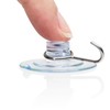 com-four® 40x suction cup holder, multi-purpose hook with metal hook