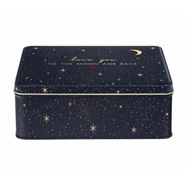 Sara Miller Little Gestures Deep Rectangular Tin 195x154x75mm - Love You To The Moon and Back