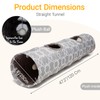 LUCKITTY Geometric Straight Cat Tunnel with Plush Inside,Cats Toys Collapsible