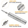 Dr.Fish 50 Pack Fishing Drop Shot Weights Lead Skinny Sinkers