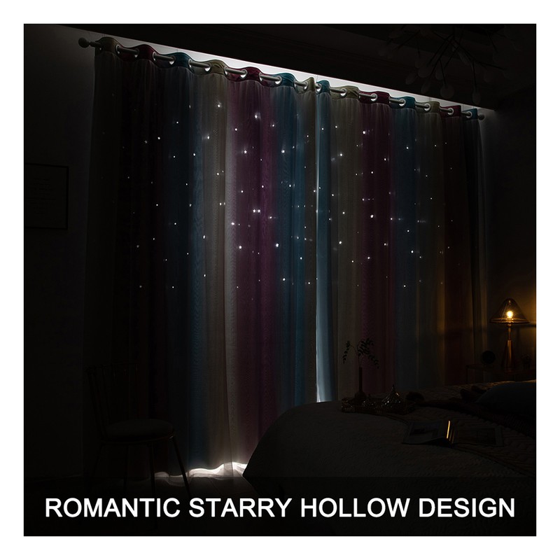 Star Curtains Stars Blackout Curtains for Kids Girls Bedroom Living