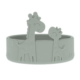 Nuby Tazón de Silicón para Bebés, Diseño de Jirafa, Color Verde Plato Entrenador Libre de BPA Nuby 6m+