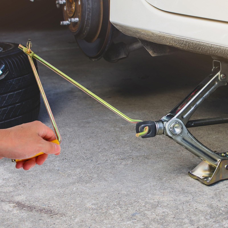 Car Jack Universal Adapter - Manual Rocker Arm Handle Crank