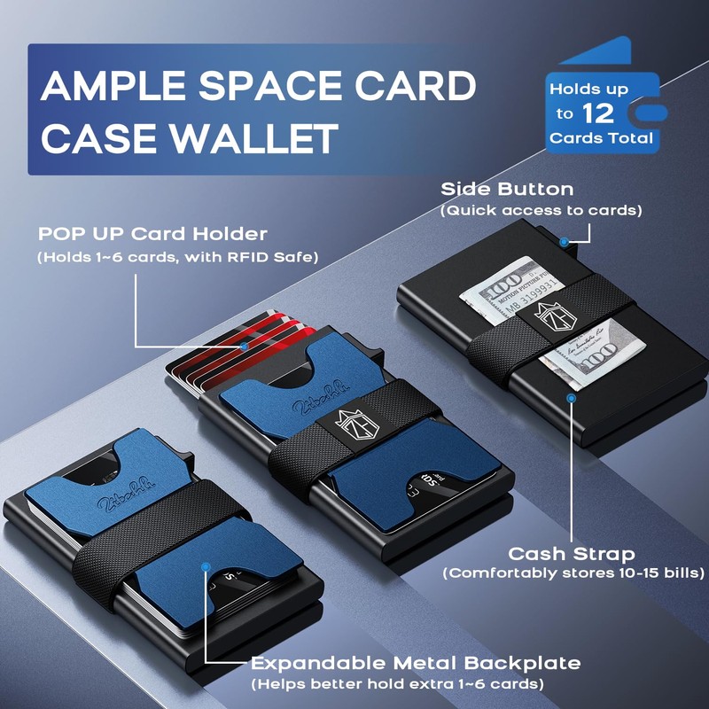 Zitahli Card Holder Wallets for Men - Slim Wallet Holds