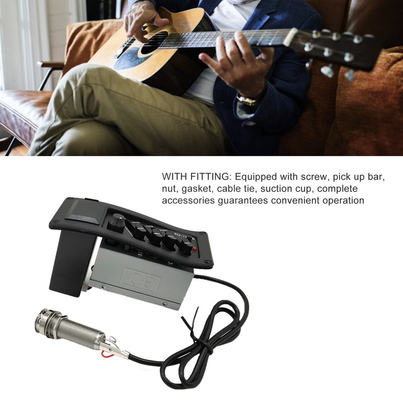 Guitar Box Pickup 4 Band Equalizer Classical Folk Acoustic Parts
