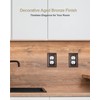 ZILLSEA 6-Pack Duplex Wall Plates, Aged Bronze Outlet Covers, Metal