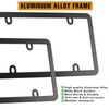 ELECTRONLUMEN License Plate Frames & Covers Combo, Aluminium Alloy Frame