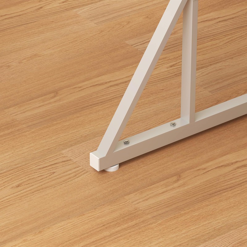 HOMCOM 63"-47" Expandable Dining Table for 4-6 People, Farmhouse Extendable