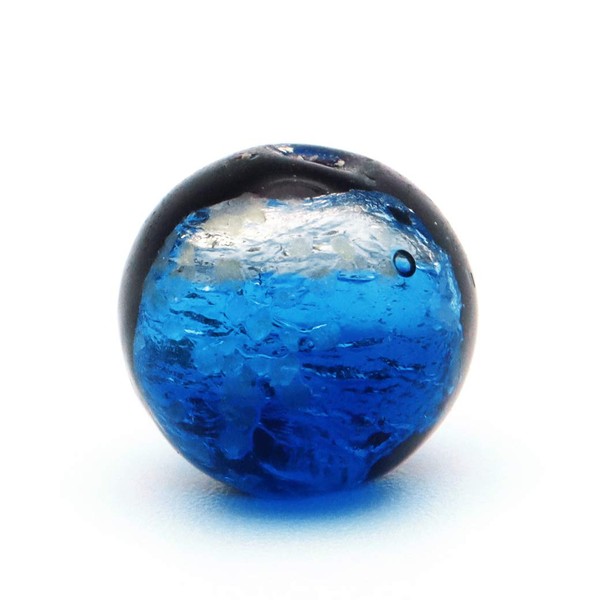 Gold Stone Yonaguni Blue Firefly Glass 0.3 inch (8 mm) Grain Sale, Dragonfly Ball, Okinawa, Yonagunijima, 5 Pieces Sold