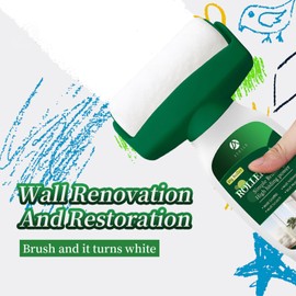 White Paint,White Paint for Wall, Roller Brush Wall Repair Tool, Drywall Repair Kit,White Wall Paint Repair Kit for Flat,Ceiling Wall,Water-Based Wall Paint Touch Up(1000g;2Pack)