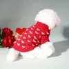 Persoshow Valentine's Day Sweater for Dog,Red Soft Valentine's Day Dog