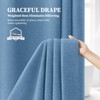 BTTN 72x78 Linen Textured Waterproof Fabric Shower Curtain, Moonlight Blue