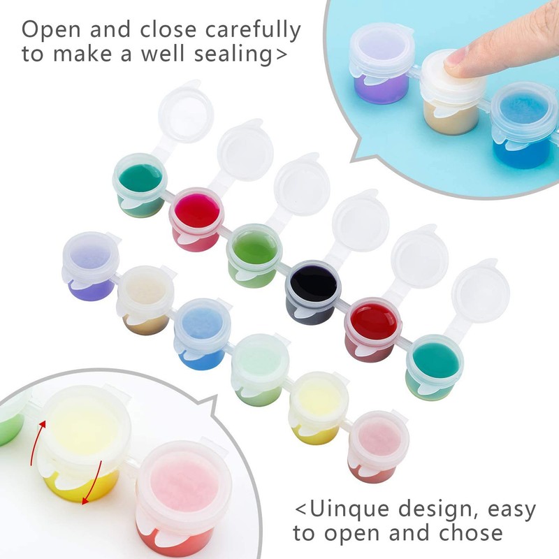 YGAOHF 36 Pcs Empty Paint Pots, Large empty Paint Pots