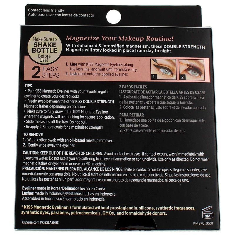 Kiss Magnetic Eyeliner And Eyelash Kit (Lure) (Pack of 2)