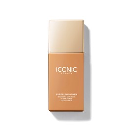 ICONIC LONDON Super Smoother Blurring Skin Tint | Light to Medium Coverage, Hydrating, Ultra-Lightweight Tinted Moisturizer, Cruelty-Free, Vegan Makeup (Golden Medium) 1.01 Fl oz