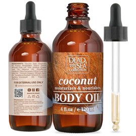 Dead Sea Collection Aceite Corporal Con Coco - Hidratante Para Piel Seca Y Aceite De Masaje Hidratante - Aceite De Baño Nutritivo - Aumenta La Elasticidad De La Piel Y Proporciona Apoyo Antienvejecim