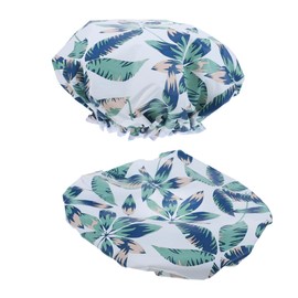 Ipetboom 2pcs Elastic Shower Cap for Women Queen Reusable Decorative Comfortable for Long Hair Bathing Hair Conditioning