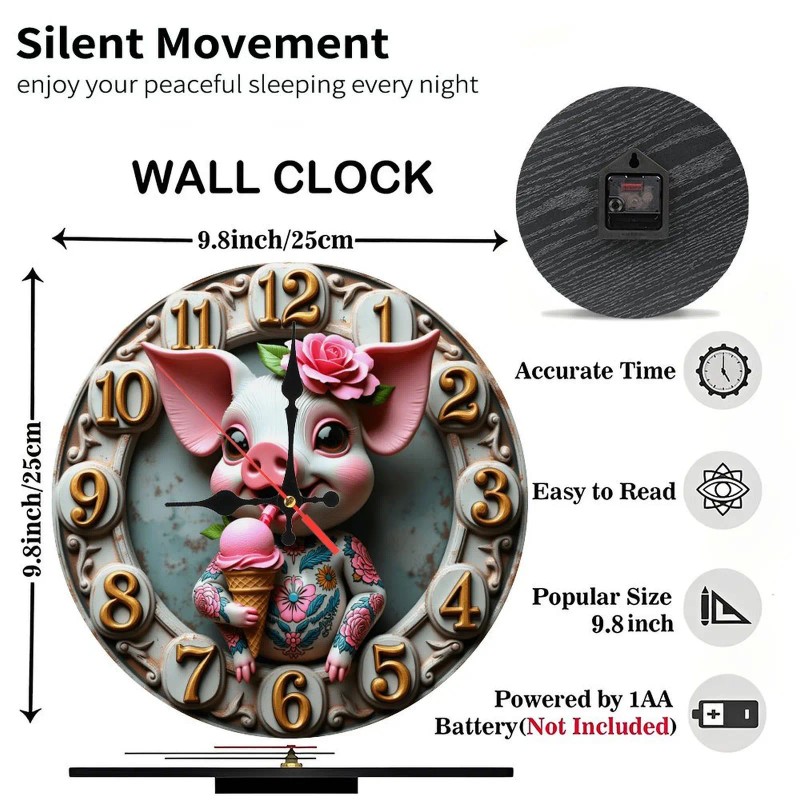 10-Inch Wood Wall Clock for a Yoga Studio with a