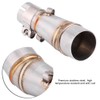 Exhaust Centre Pipe, Qiilu Motorcycle Slip On Exhaust Middle Link
