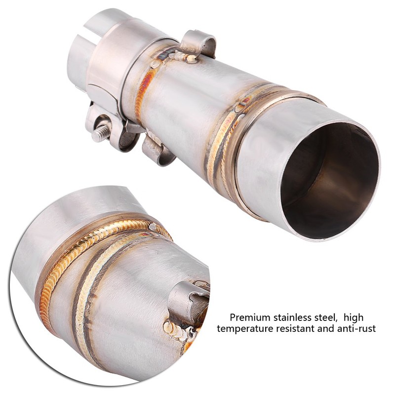 Exhaust Centre Pipe, Qiilu Motorcycle Slip On Exhaust Middle Link