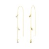 Drop Earrings Gold Long Rhinestone Hanging Glitter Earrings for Women