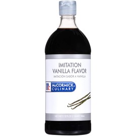 McCormick Culinary Imitation Vanilla Flavoring, 32 fl oz (Pack of 6) - Six 32 Fluid Ounce Bottles of Imitation Vanilla Extract for Baking, Best for Cakes, Frostings, Desserts and More