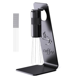 RSNMocha WDT Tool Espresso Distribution Tool, Coffee Distribution Tool with Magnetic Stand, Durable 6 Replacement Needles - Ideal for Adult Baristas & Coffee Lovers - Black