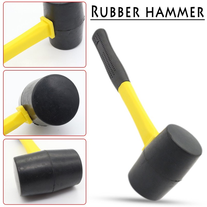 TOOLSTAR Rubber Hammer Mallet, 12oz Double Head Soft Hammer with
