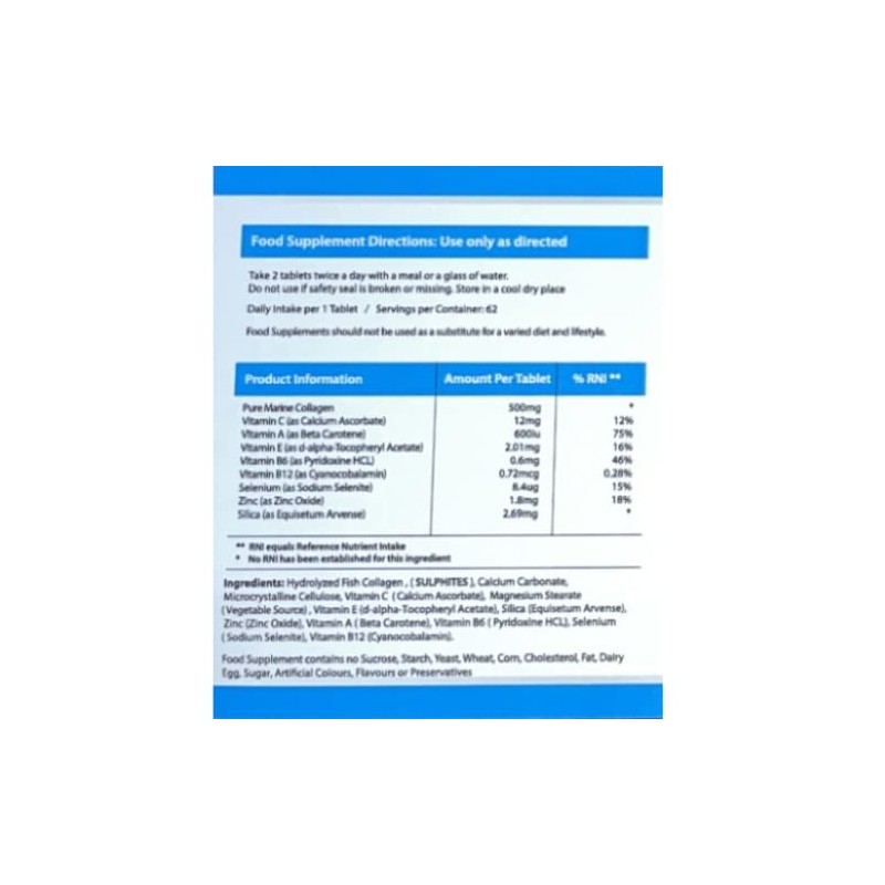AHS Pure Marine Collagen Tablets, Types 1 & 3, with