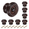 sourcing map 8pcs Round Wooden Knobs, 37mm/1.5" Mushroom Shape Kitchen