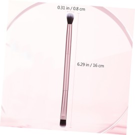 Baluue Double-ended Makeup Brush Cosmetics Brush for Women Professional Makeup Tool Natural Look Aluminum Handle for Daily Professional Use