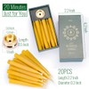 20 Minute Pure Beeswax Candles, Dripless Meditation Candles, Mini Taper