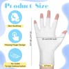 HJZHII 6 Pairs White Fingerless Gloves, White Cotton Gloves for