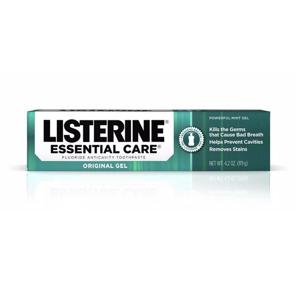 2 Pack Listerine Essential Care Powerful Mint Original Gel Toothpaste  4.2 oz