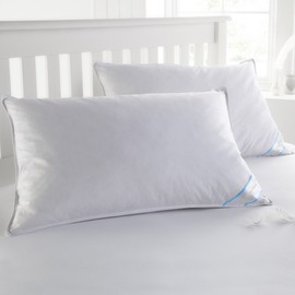 Sweet Home Collection Goose Down and Feather Bed Pillow 2 Pack - Soft and Comfortable Quality Bedding 20" x 26", Standard
