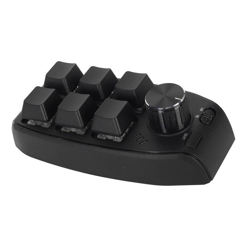 Mini Keypad 6 Keys 1 Knob Red Switch Mechanical Plug