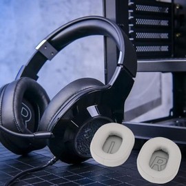 Jectse Breathable Mesh Fabric Ear Pads Comfortably Enhance Sound for Hecate G2 Headphones, 4 Pack (Grey)