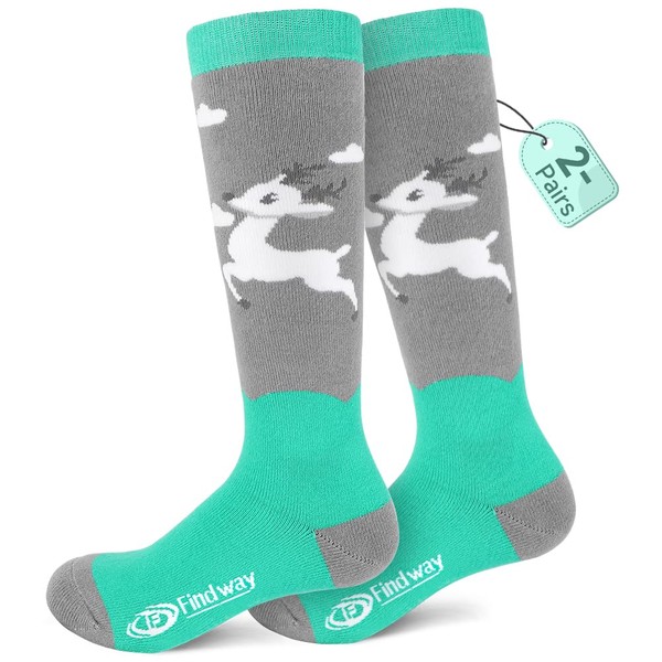 findway Kids Ski Socks, 2 Pairs /3 Pairs Warm Cotton