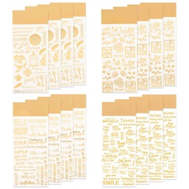 16 Retro Hot Stamping Stickers, Decorative Stickers, Letter Stickers, Scrapbook Stickers, DIY Accessories, Can Be Used to Decorate Photos, Computers, Water Cups, Etc.